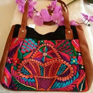 Handcrafted purse, hand made by mexican natives